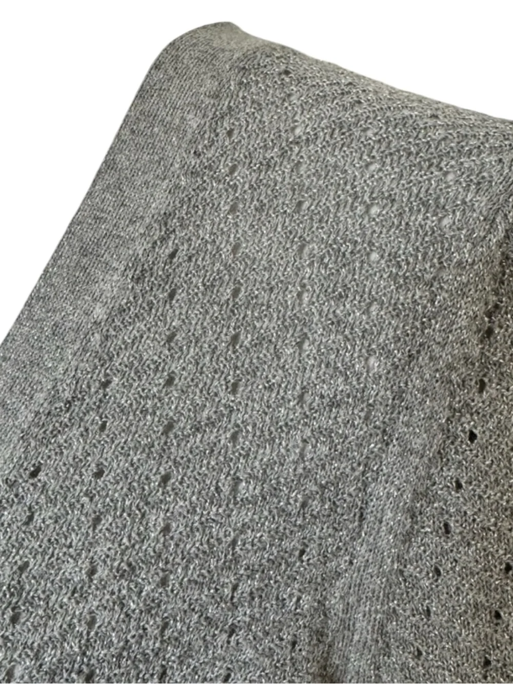 LANE BRYANT V-Neck Sparkly Silver Cardigan Sweater in Gray/Silver Size 18/20